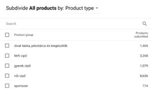 Google Shopping product type